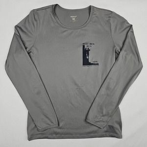 Patagonia Capilene Baselayer Mens Gray Performance Shirt Long Sleeve Size S Logo